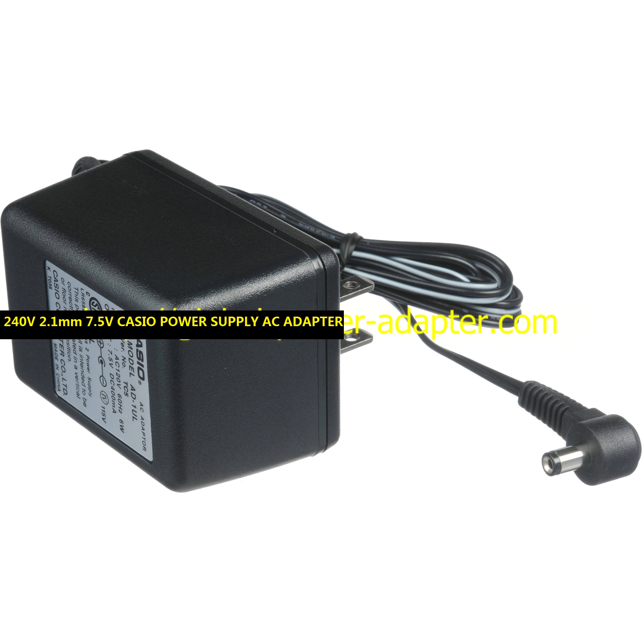 *100% Brand NEW* AC ADAPTER 240V 2.1mm 7.5V CASIO AD-1A POWER SUPPLY - Click Image to Close